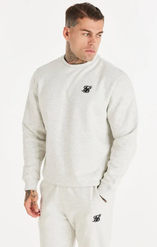 Snow Marl Essential Crew Sweatshirt sold by Siksilk