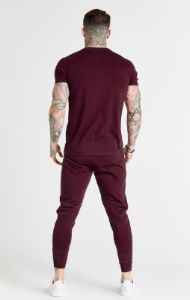Burgundy Essential Cuffed Jogger sold by Siksilk