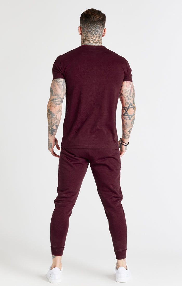 Burgundy Essential Cuffed Jogger sold by Siksilk product image thumbnail 5