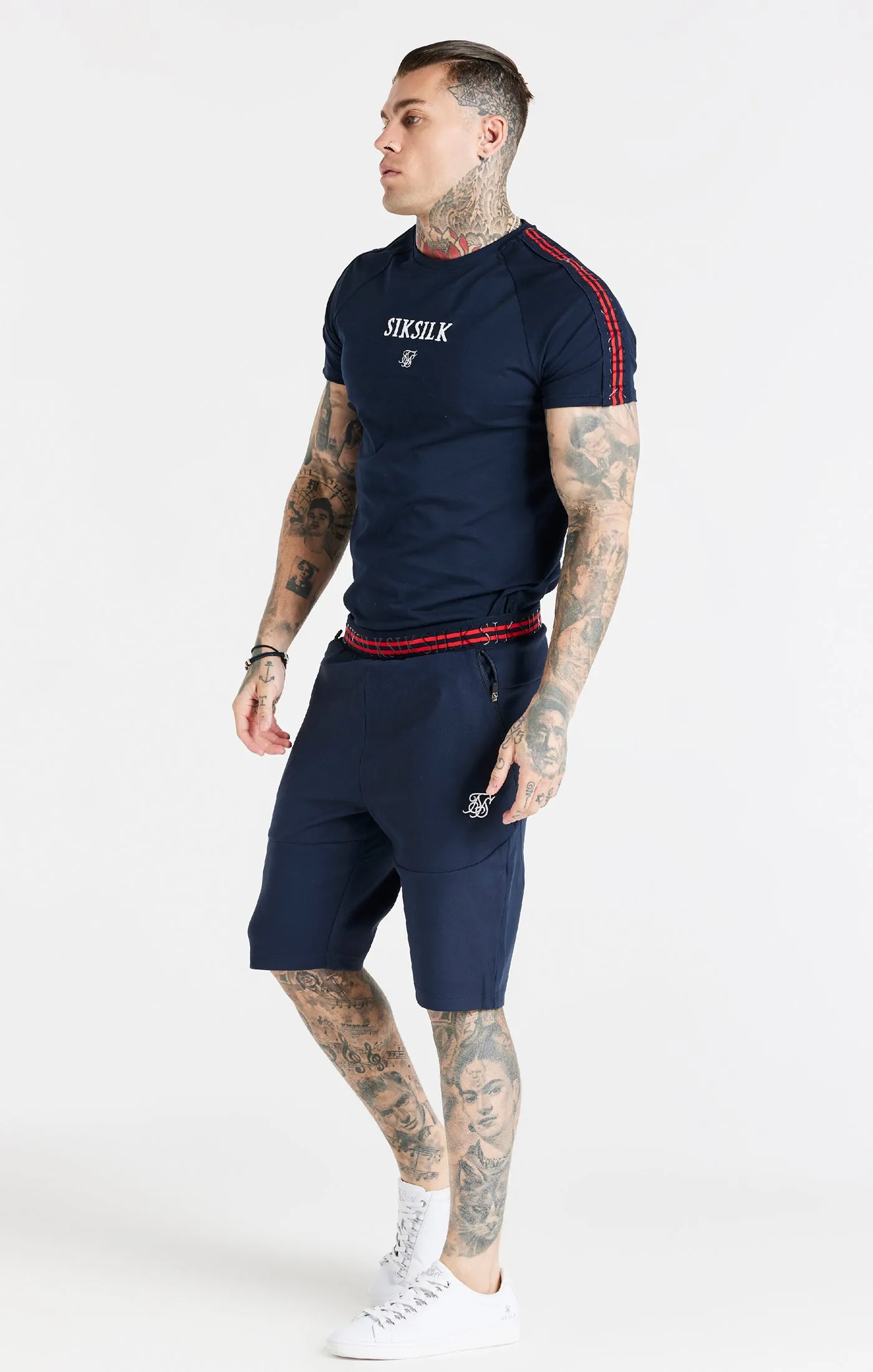Navy Muscle Fit T-Shirt sold by Siksilk product image thumbnail 4