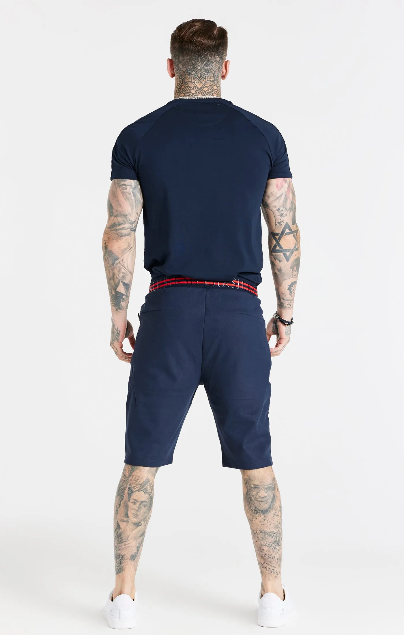 Navy Muscle Fit T-Shirt sold by Siksilk product image thumbnail 5