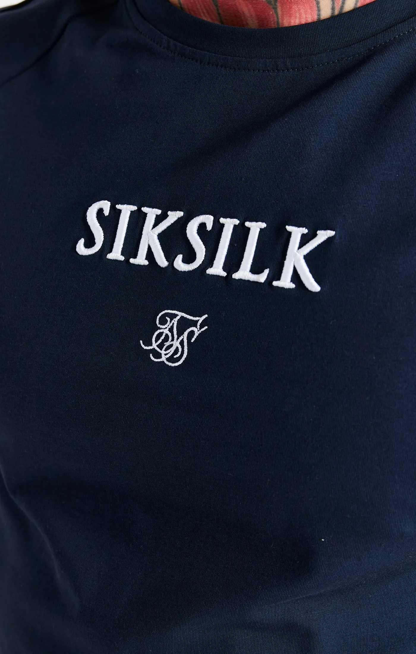 Navy Muscle Fit T-Shirt sold by Siksilk product image thumbnail 2