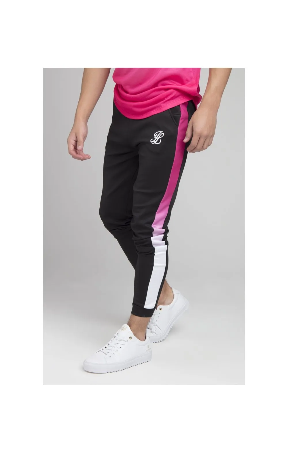Illusive London Fade Panel Jogger - Black sold by Siksilk