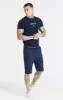 Navy Muscle Fit T-Shirt sold by Siksilk