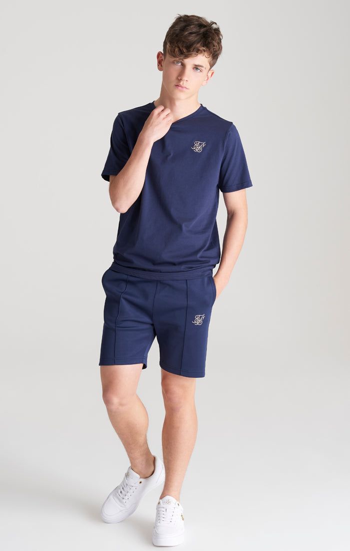 Boys Navy Taped Pleated Short sold by Siksilk product image thumbnail 4