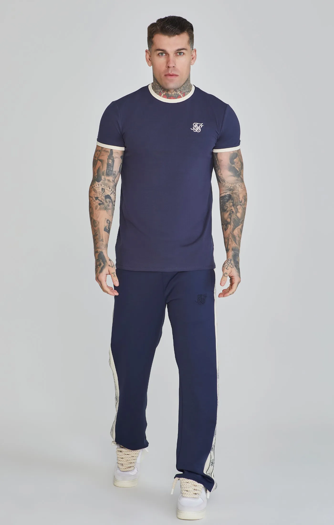 Navy Ringer T-Shirt sold by Siksilk product image thumbnail 2