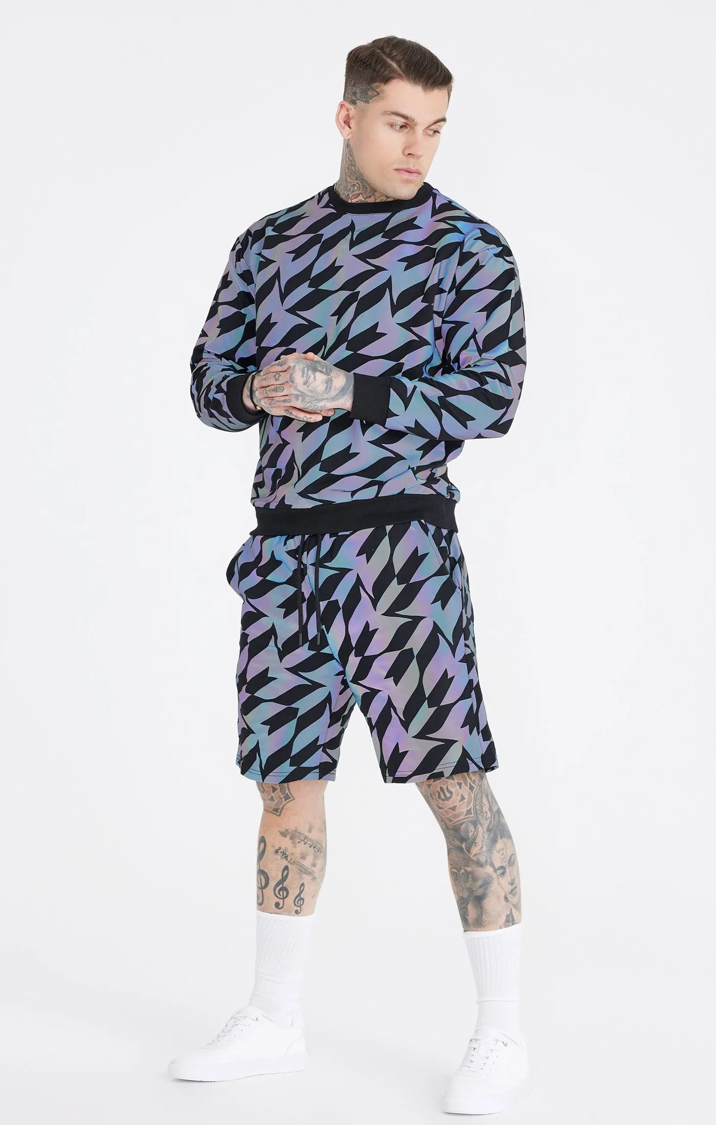 Black Iridescent Crew Sweatshirt sold by Siksilk product image thumbnail 3