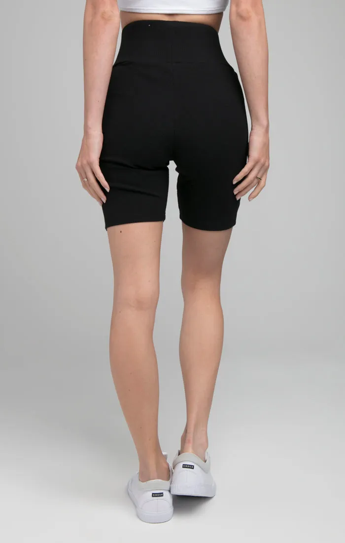 SikSilk Ribbed Tape Cycle Short - Black sold by Siksilk product image thumbnail 3