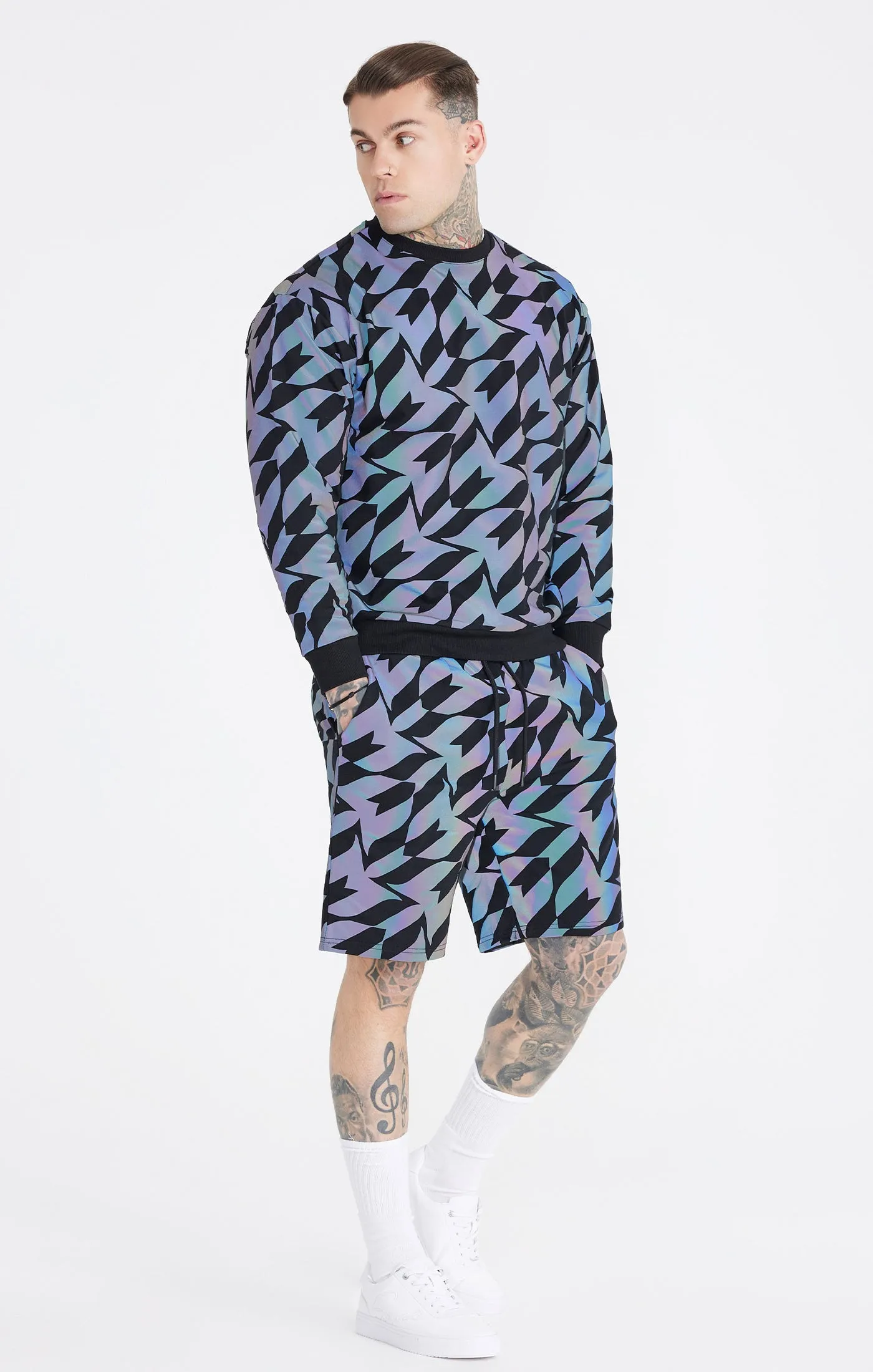 Black Iridescent Crew Sweatshirt sold by Siksilk product image thumbnail 4