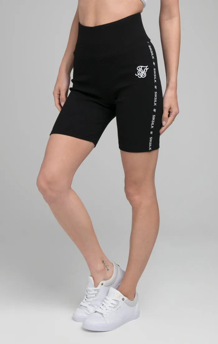 SikSilk Ribbed Tape Cycle Short - Black sold by Siksilk
