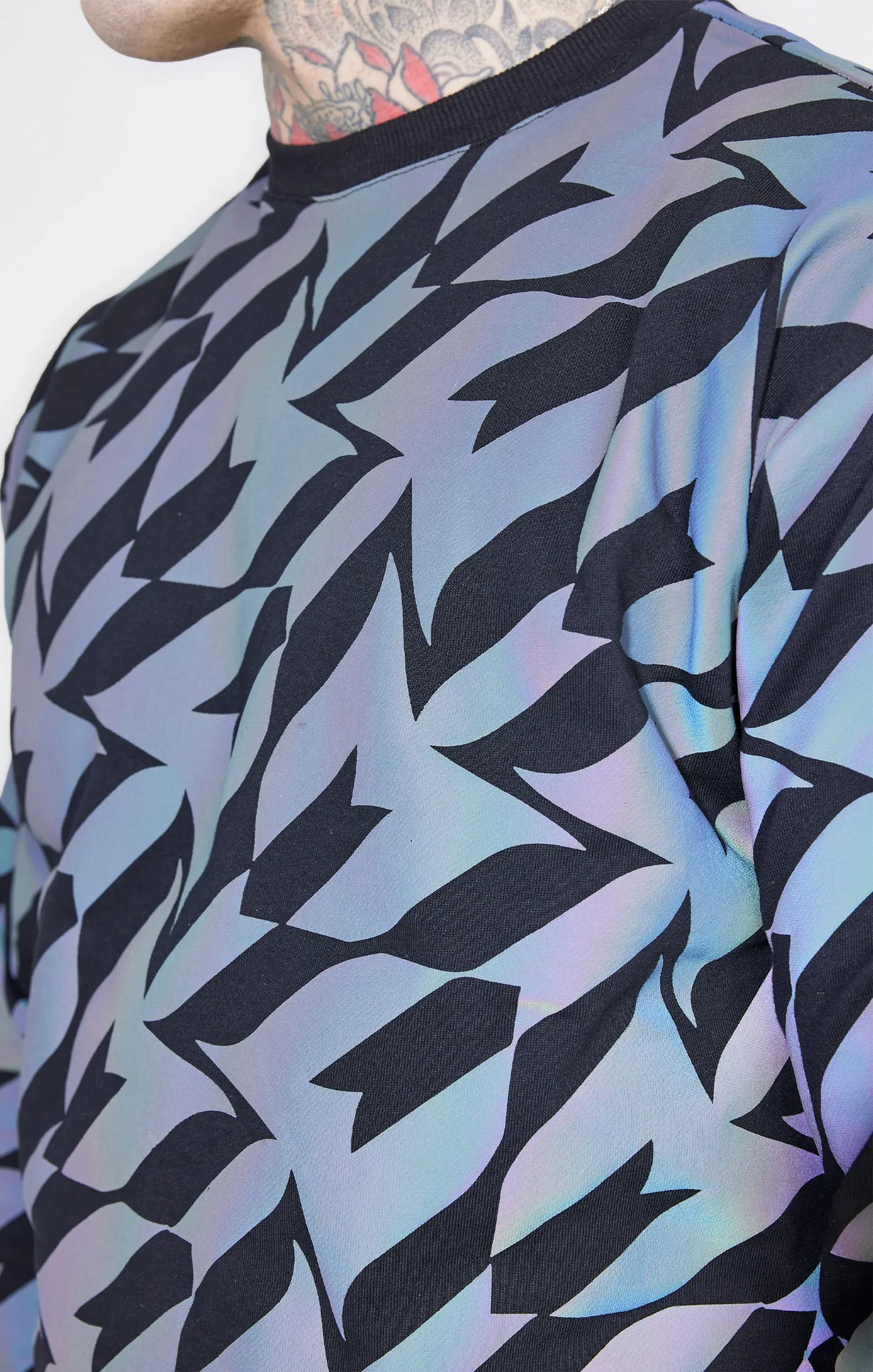 Black Iridescent Crew Sweatshirt sold by Siksilk product image thumbnail 2