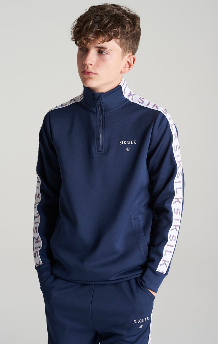 Boys Taped 1/4 Zip Track Top sold by Siksilk