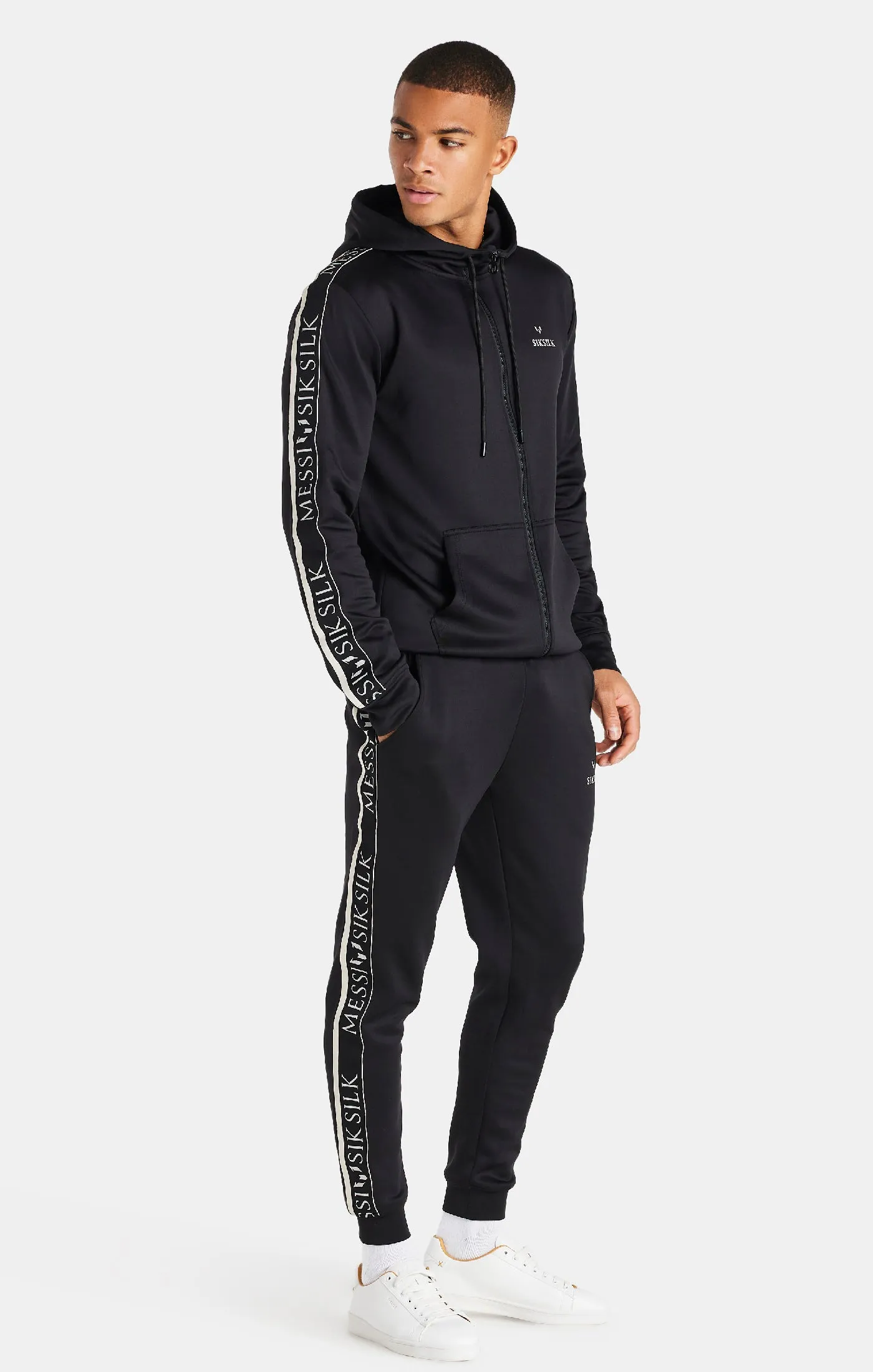 Messi x SikSilk Black Taped Zip Hoodie sold by Siksilk product image thumbnail 3
