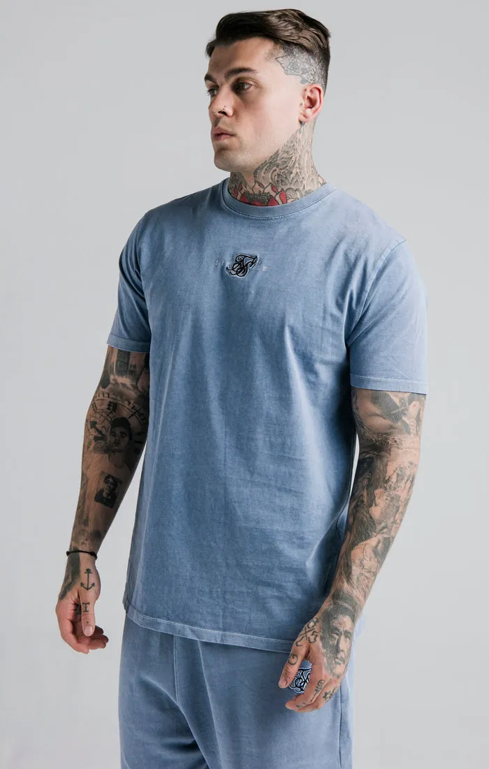 SikSilk S/S Standard Fit Tee - Washed Blue sold by Siksilk