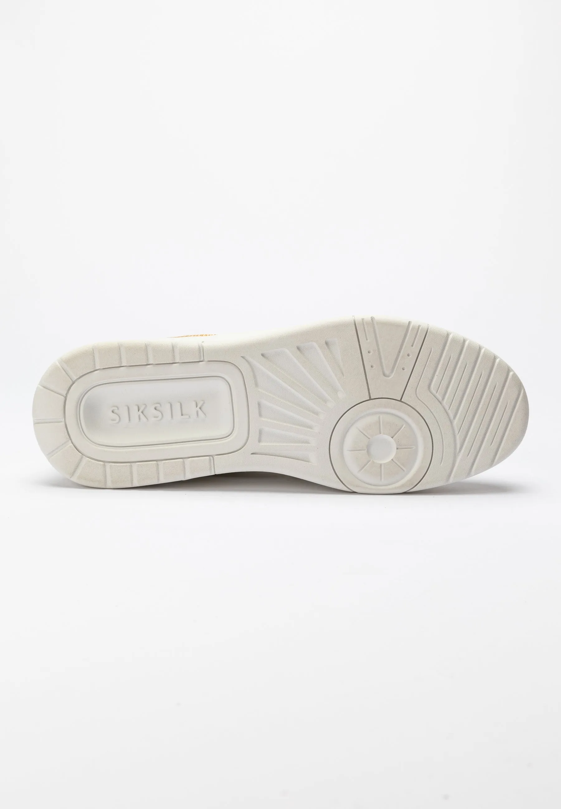 White And Gold Trimmed Low Top Court Trainer sold by Siksilk product image thumbnail 3