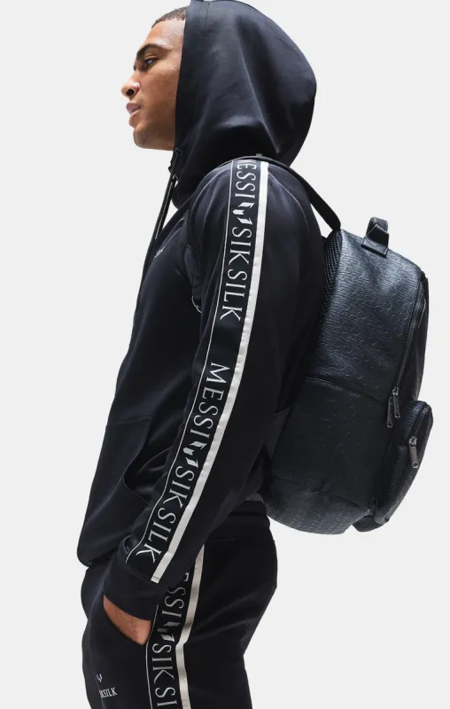 Messi x SikSilk Black Taped Zip Hoodie made by Siksilk