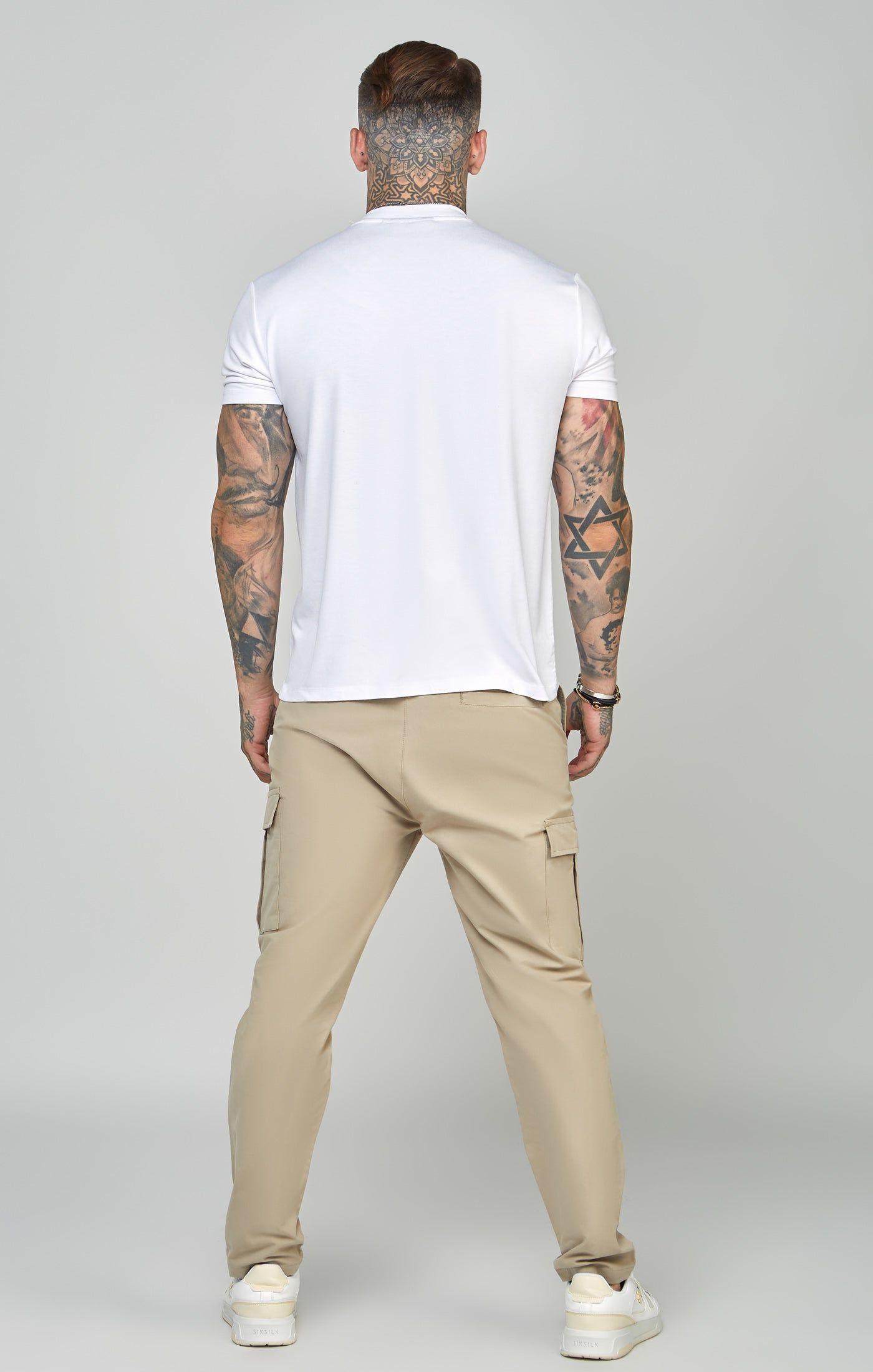 Beige Smart Carrot Cargo Pant sold by Siksilk product image thumbnail 5