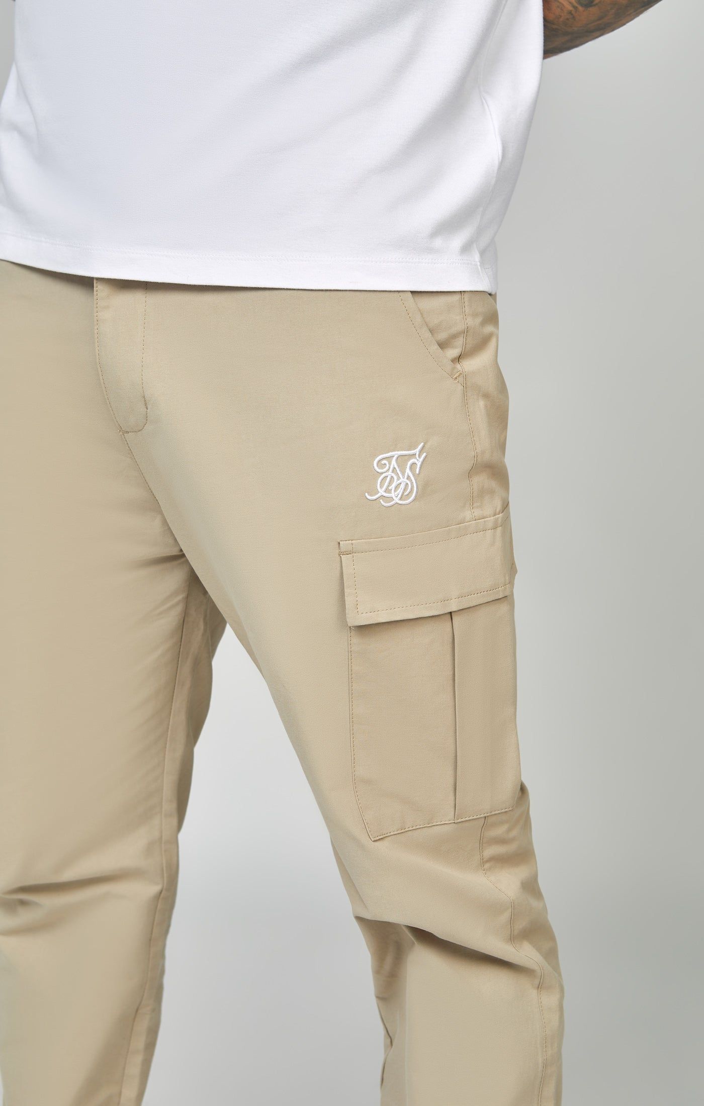 Beige Smart Carrot Cargo Pant sold by Siksilk product image thumbnail 2