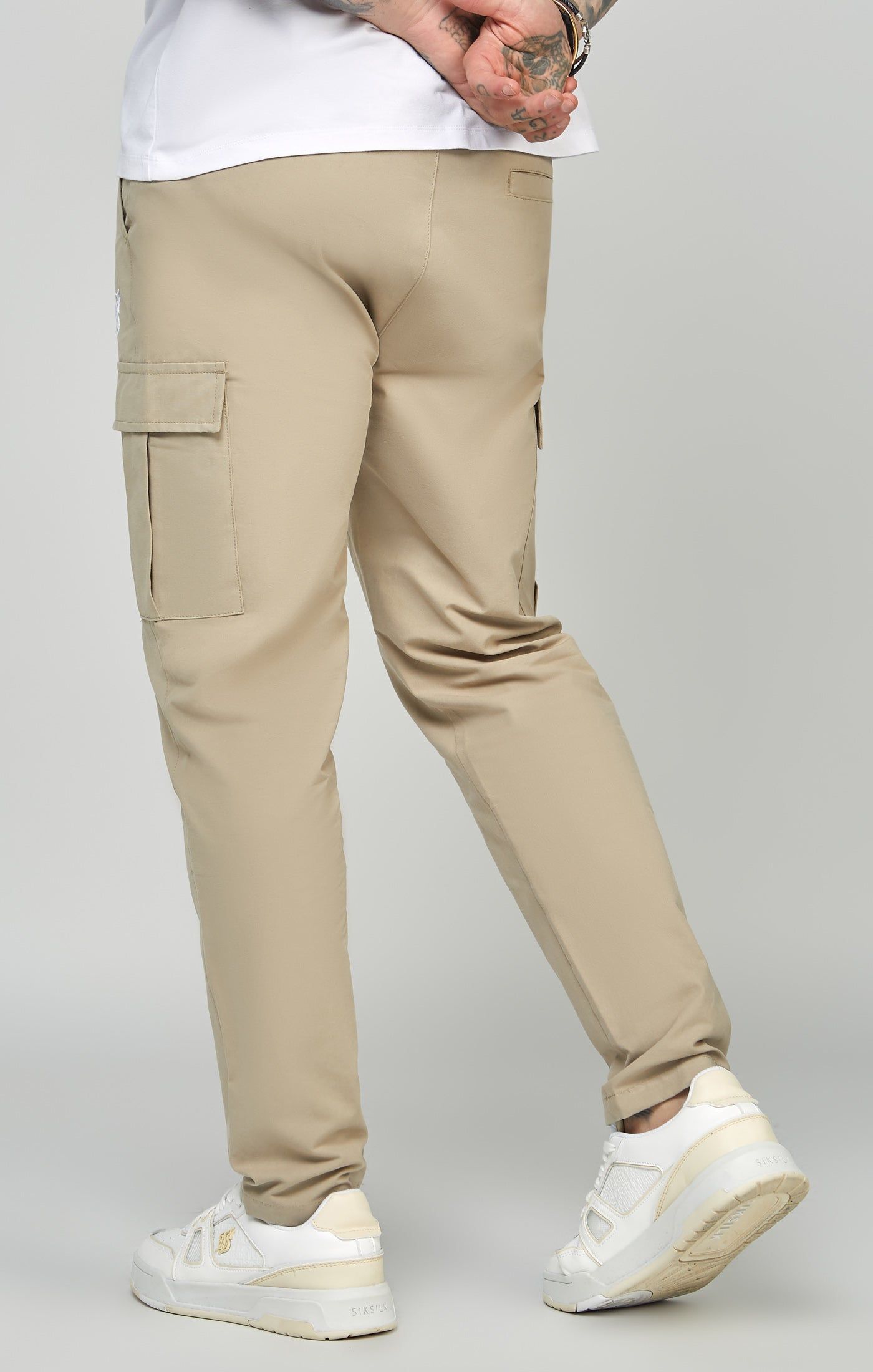 Beige Smart Carrot Cargo Pant sold by Siksilk product image thumbnail 4