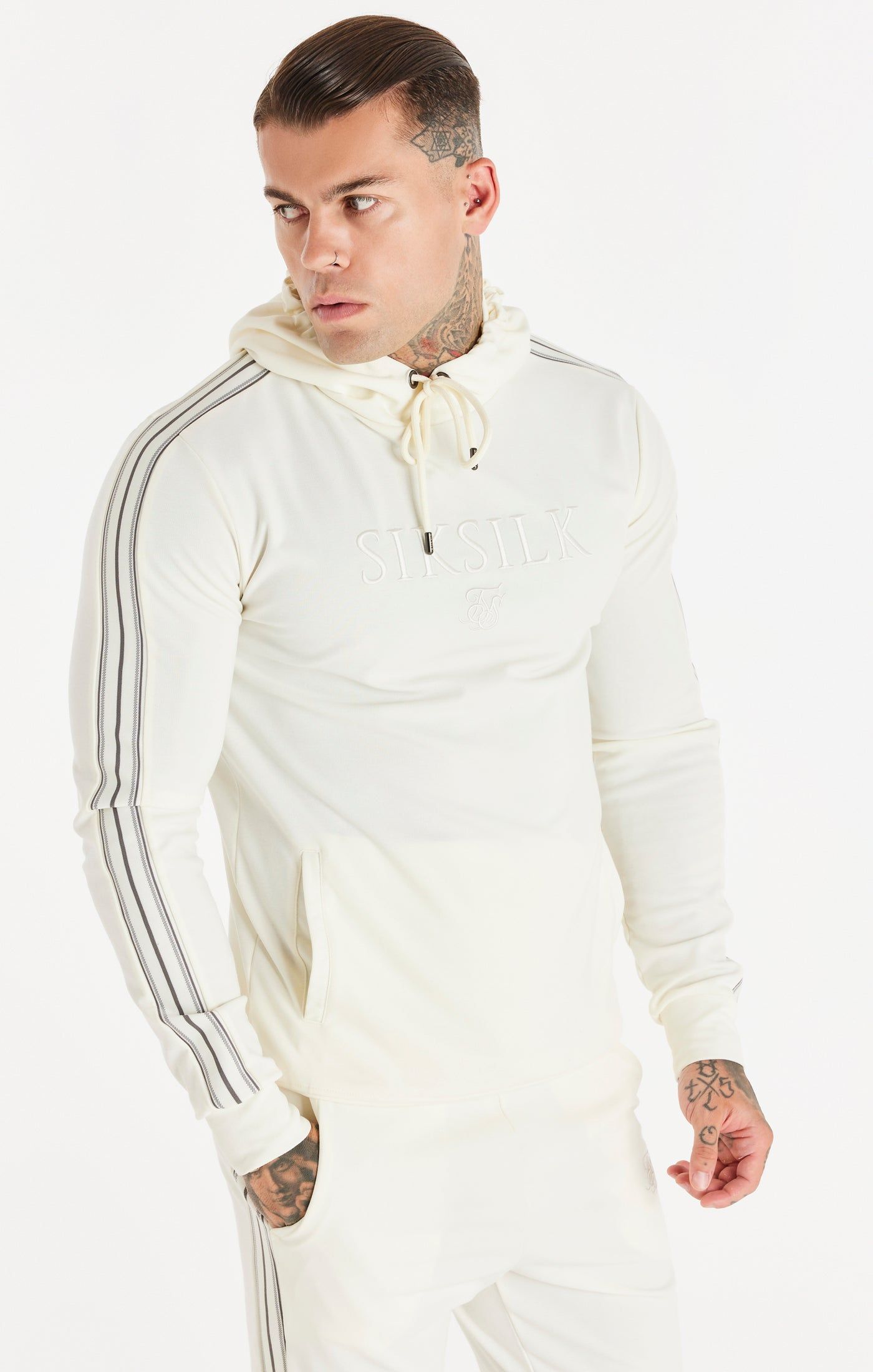 SikSilk Elevate Overhead Hoodie - Ecru sold by Siksilk