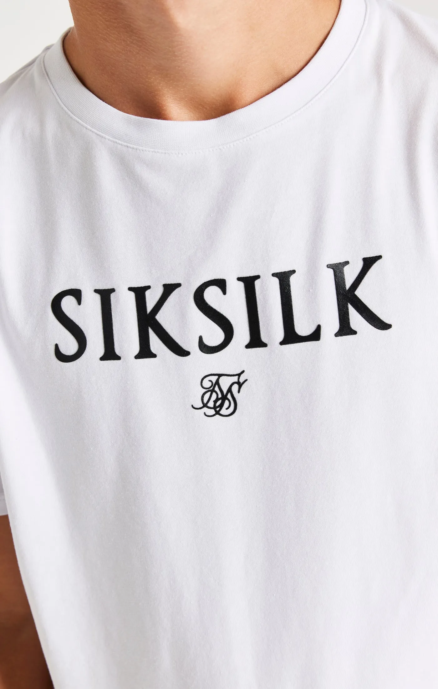 Boys White Branded T-Shirt sold by Siksilk product image thumbnail 2