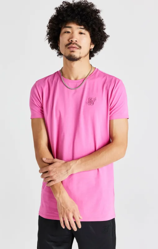 Pink Short Sleeve Muscle Fit T-Shirt sold by Siksilk
