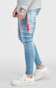 SikSilk Skinny Fit Flight Denims - Midstone sold by Siksilk