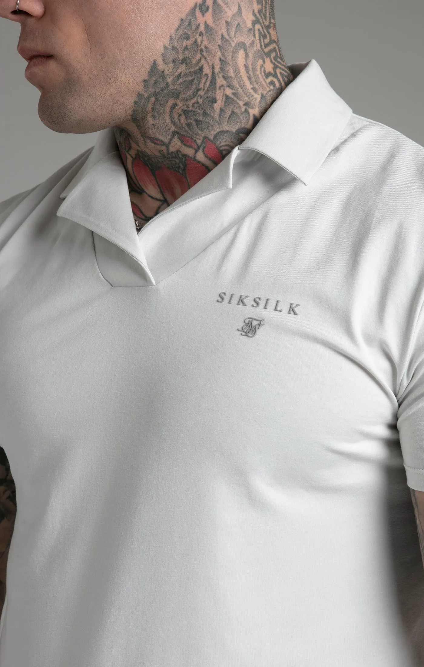 Grey Smart Revere Polo sold by Siksilk product image thumbnail 3