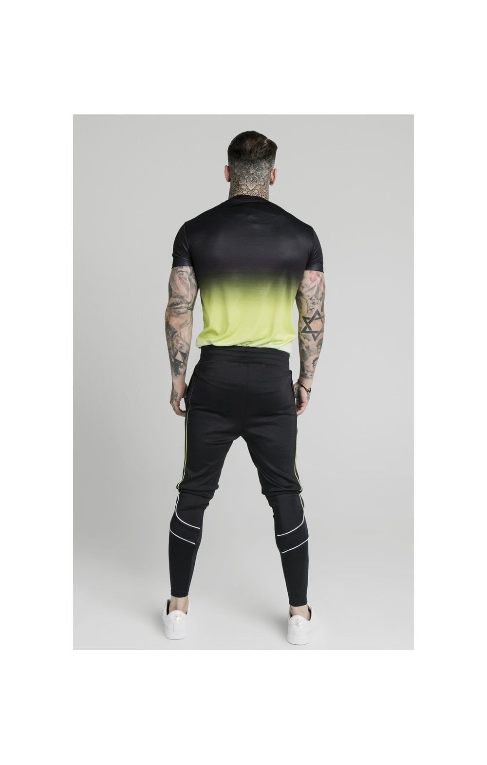 SikSilk Tri Fade Tape Track Pants - Black,Fluro & White sold by Siksilk product image thumbnail 8
