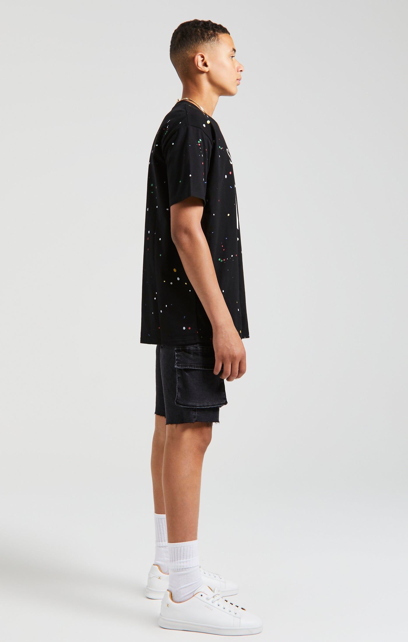 Messi x SikSilk Paint Splat Tee - Black sold by Siksilk product image thumbnail 4