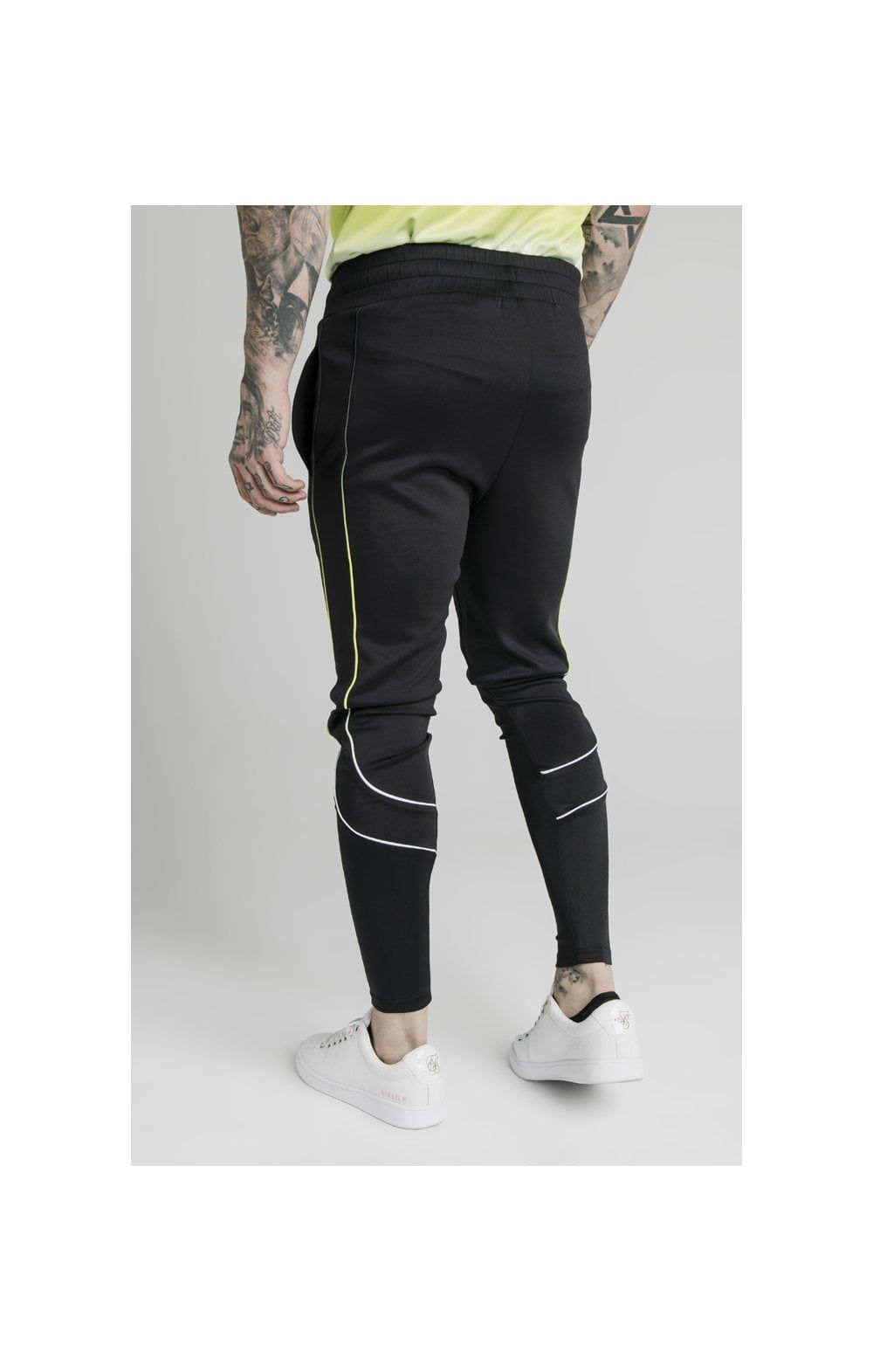 SikSilk Tri Fade Tape Track Pants - Black,Fluro & White sold by Siksilk product image thumbnail 3