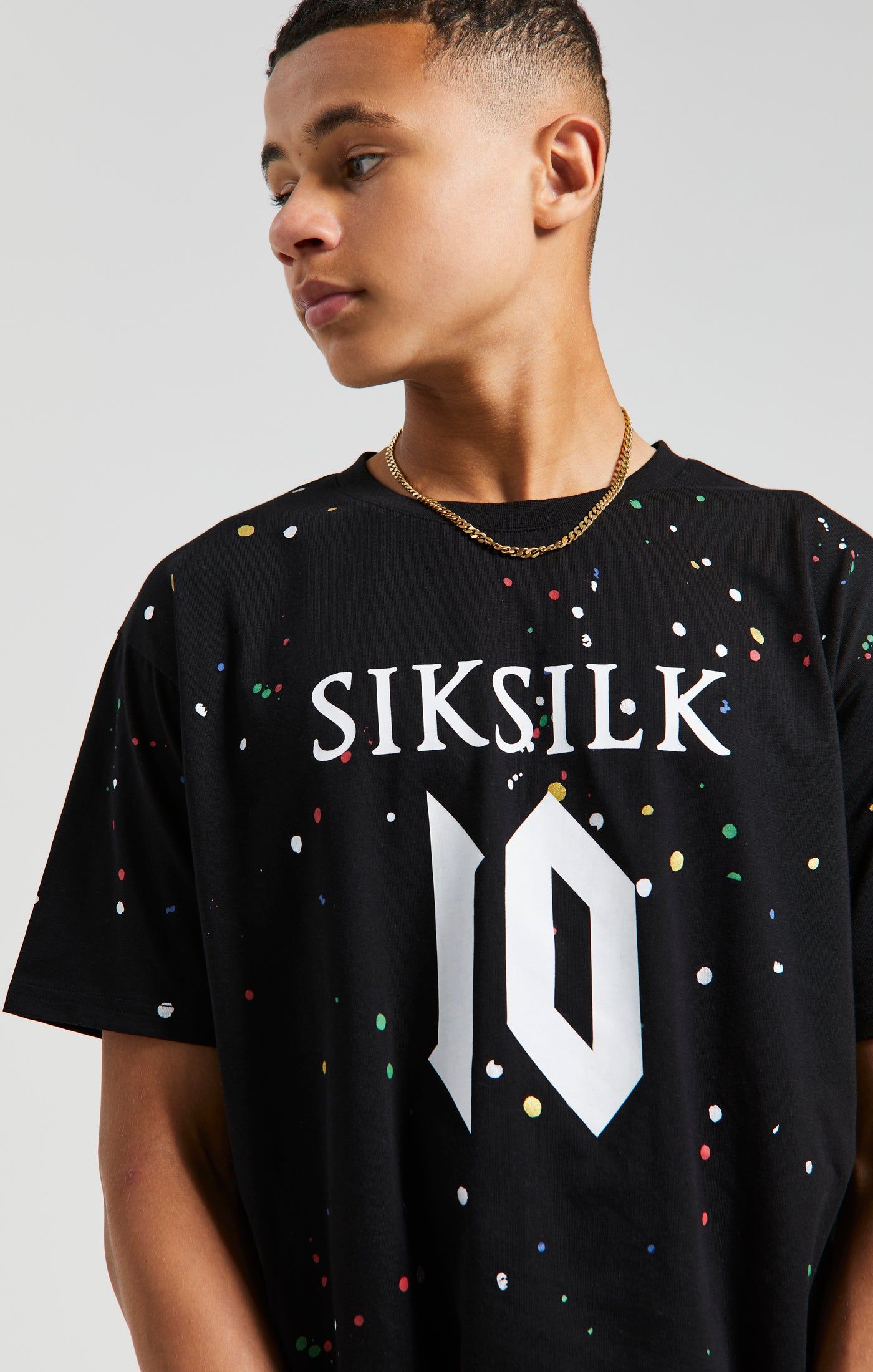Messi x SikSilk Paint Splat Tee - Black sold by Siksilk product image thumbnail 2