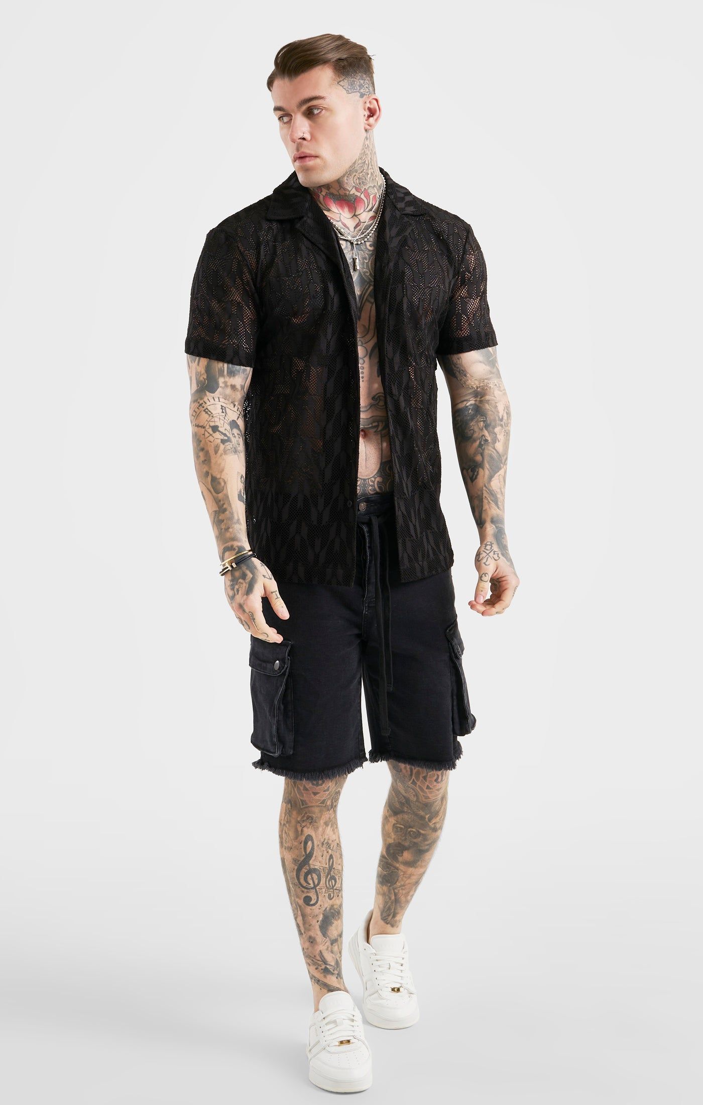 Messi x SikSilk Black Knit Shirt sold by Siksilk product image thumbnail 3