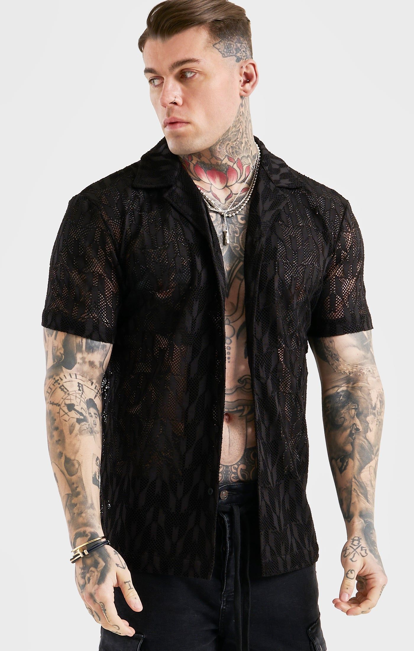 Messi x SikSilk Black Knit Shirt sold by Siksilk