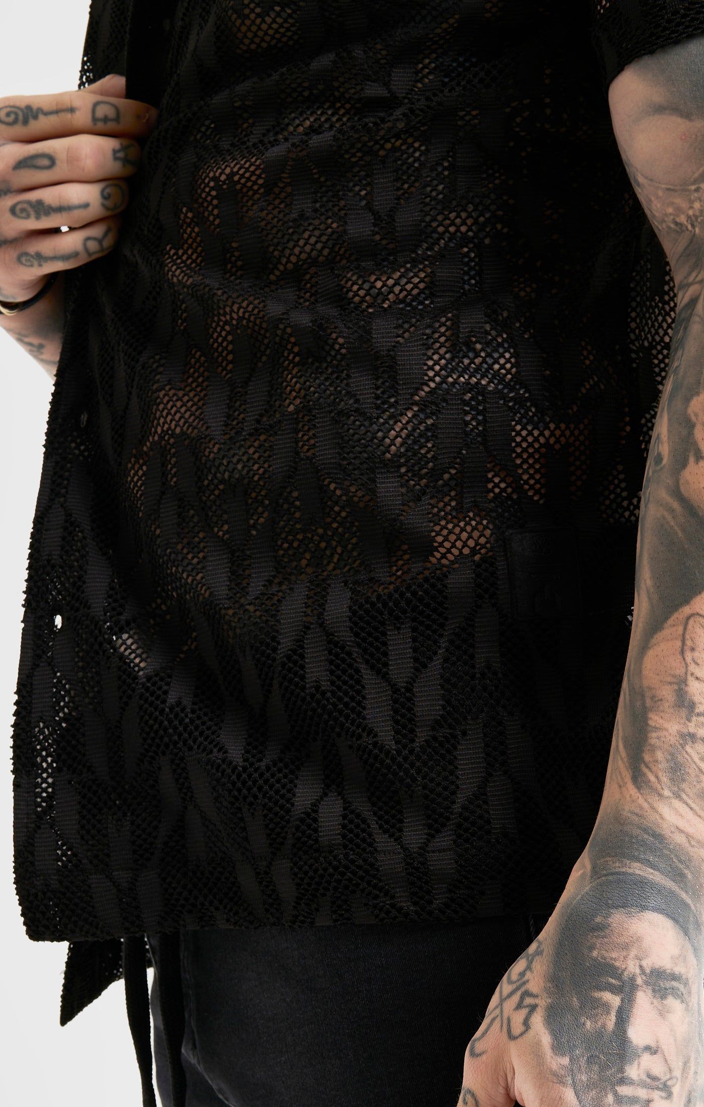 Messi x SikSilk Black Knit Shirt sold by Siksilk product image thumbnail 2