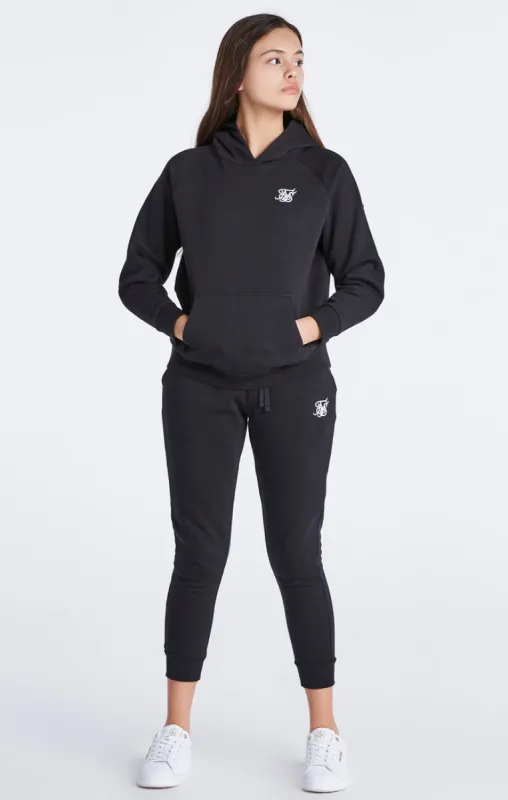 Girls Black Essentials Overhead Hoodie sold by Siksilk