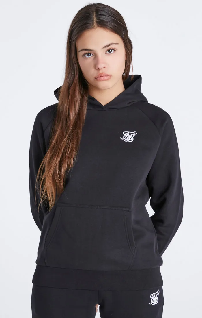 Girls Black Essentials Overhead Hoodie sold by Siksilk product image thumbnail 5