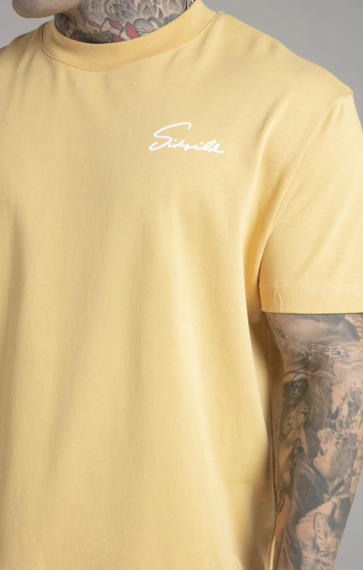 Yellow Script T-Shirt sold by Siksilk product image thumbnail 3