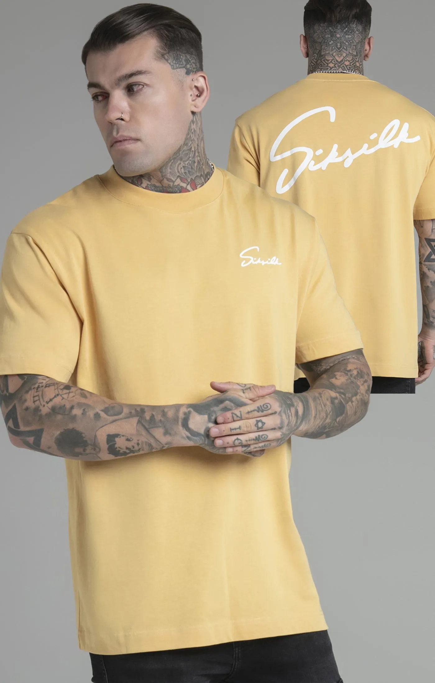 Yellow Script T-Shirt sold by Siksilk