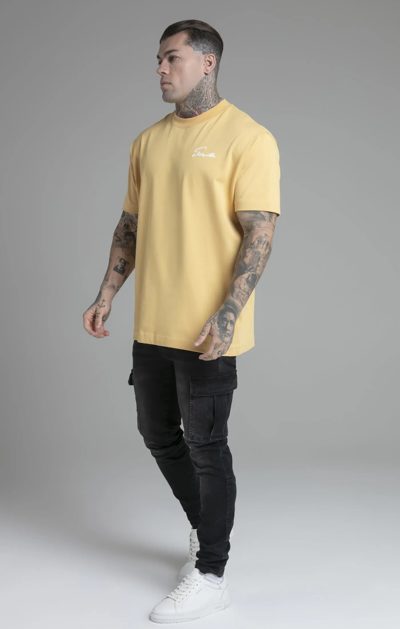 Yellow Script T-Shirt sold by Siksilk product image thumbnail 4