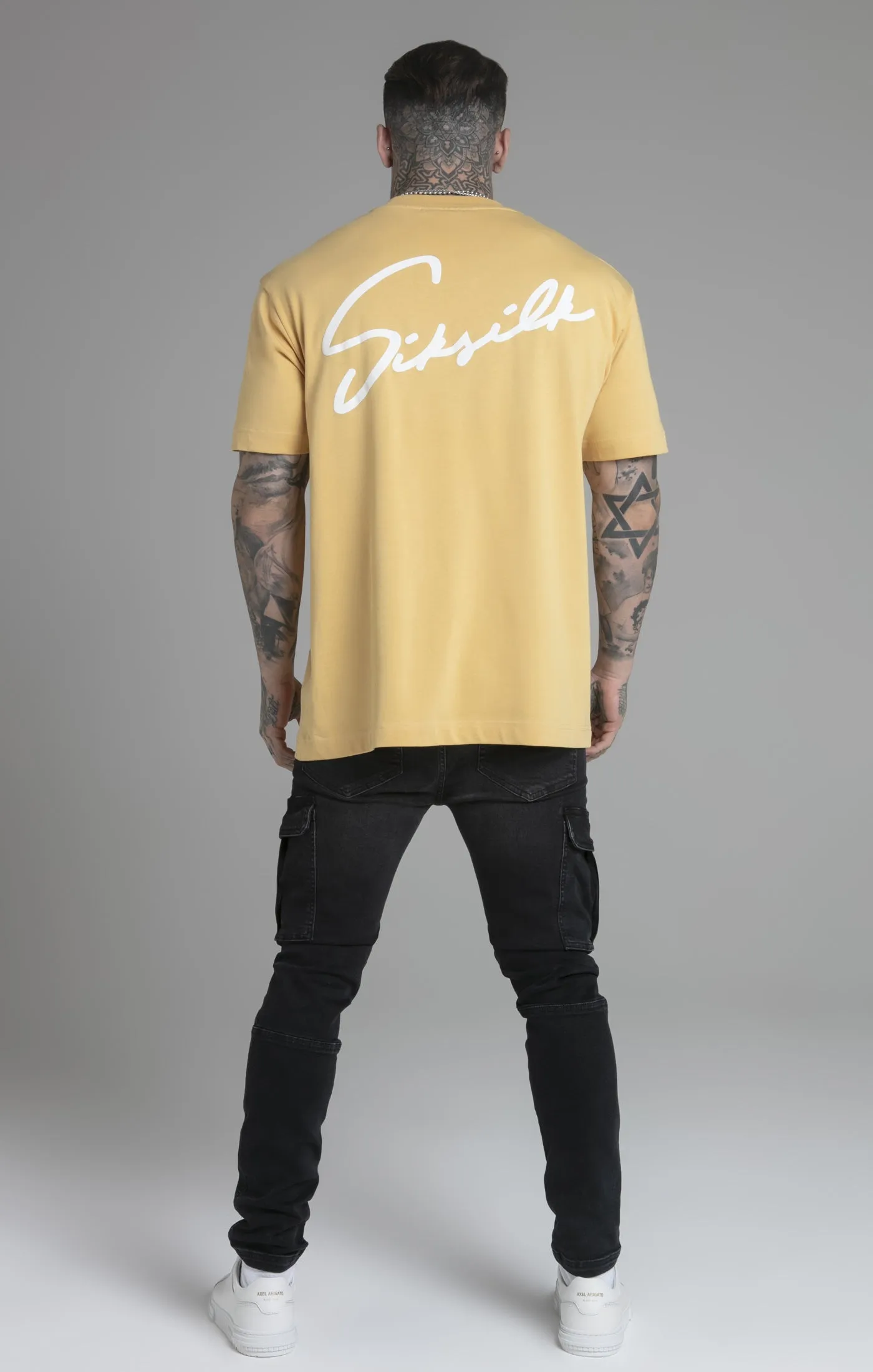 Yellow Script T-Shirt sold by Siksilk product image thumbnail 5