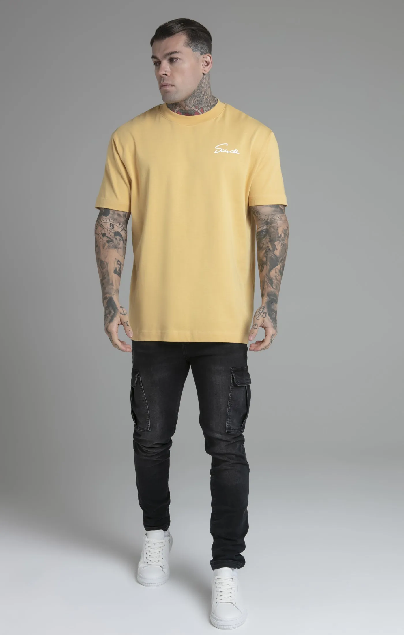 Yellow Script T-Shirt sold by Siksilk product image thumbnail 2