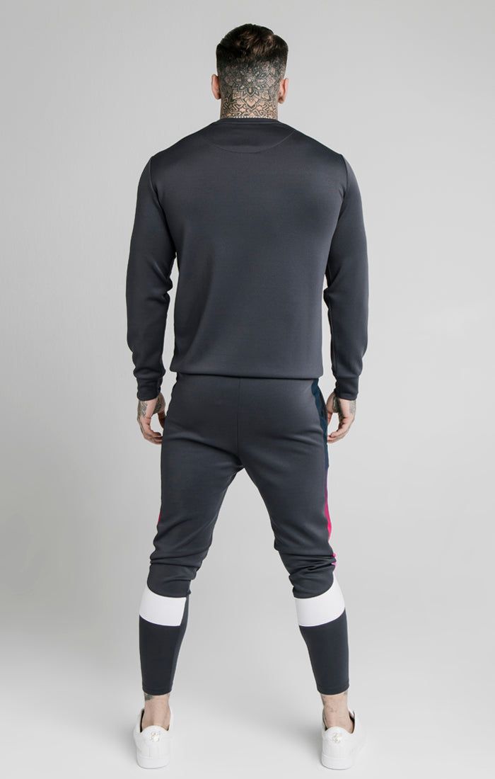 SikSilk Tri-Fade Panel Crew Swat - Midnight Grey sold by Siksilk product image thumbnail 5