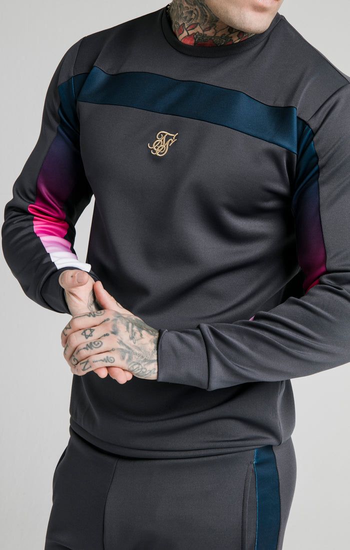 SikSilk Tri-Fade Panel Crew Swat - Midnight Grey sold by Siksilk product image thumbnail 2