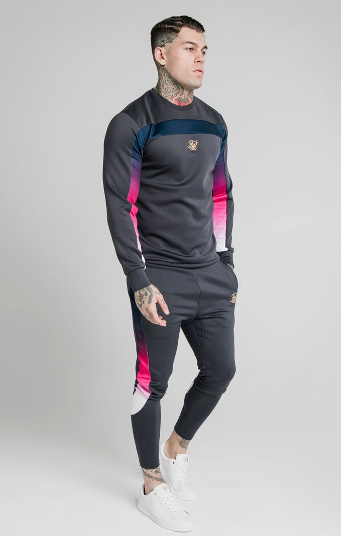 SikSilk Tri-Fade Panel Crew Swat - Midnight Grey sold by Siksilk product image thumbnail 3