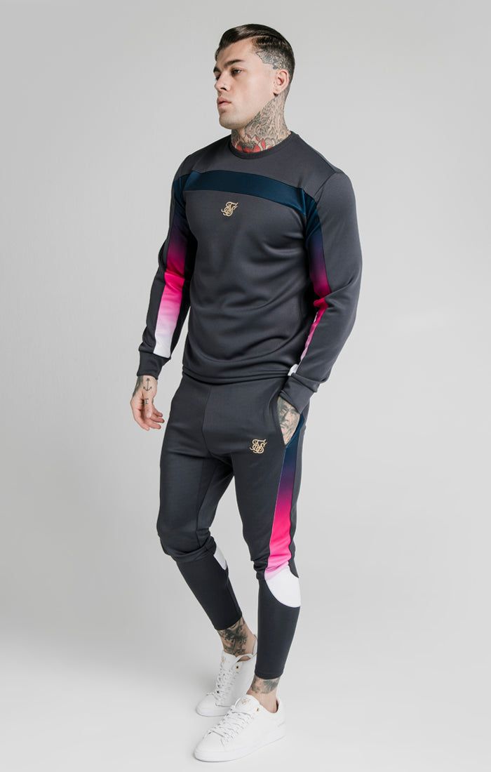 SikSilk Tri-Fade Panel Crew Swat - Midnight Grey sold by Siksilk product image thumbnail 4