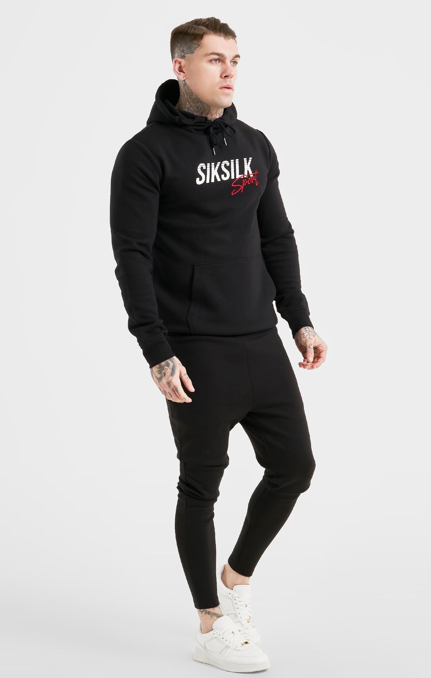 Black Sports Overhead Hoodie sold by Siksilk product image thumbnail 4