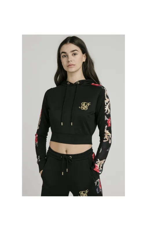 SikSilk Floral Elegance Track Top - Black sold by Siksilk