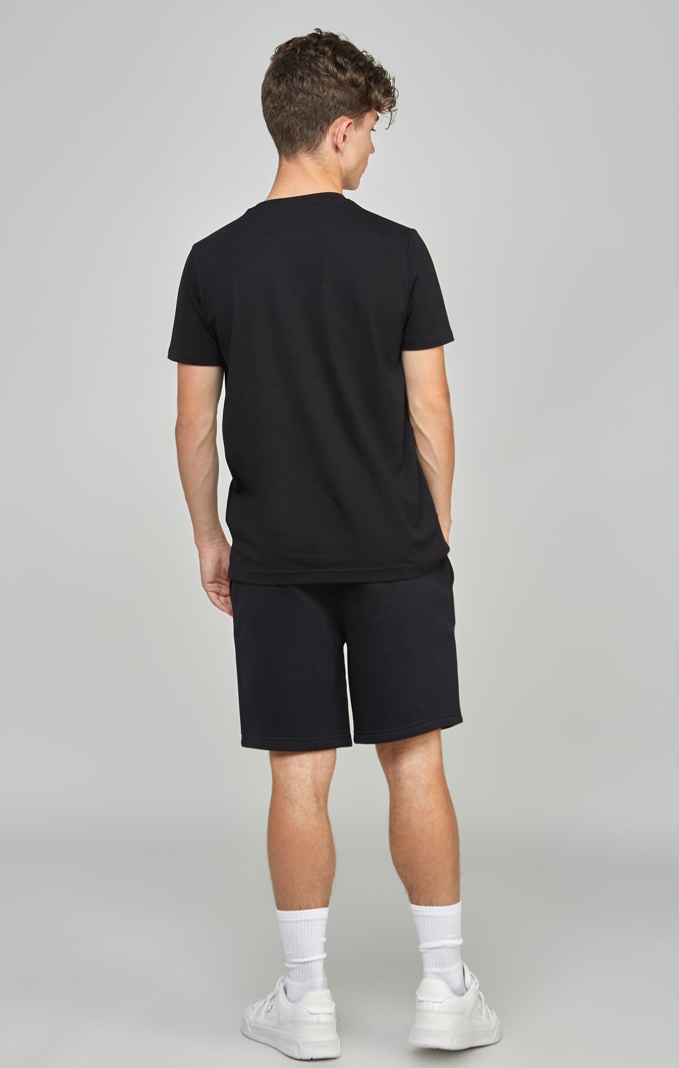 Boys Black Essentials Fleece Shorts sold by Siksilk product image thumbnail 5