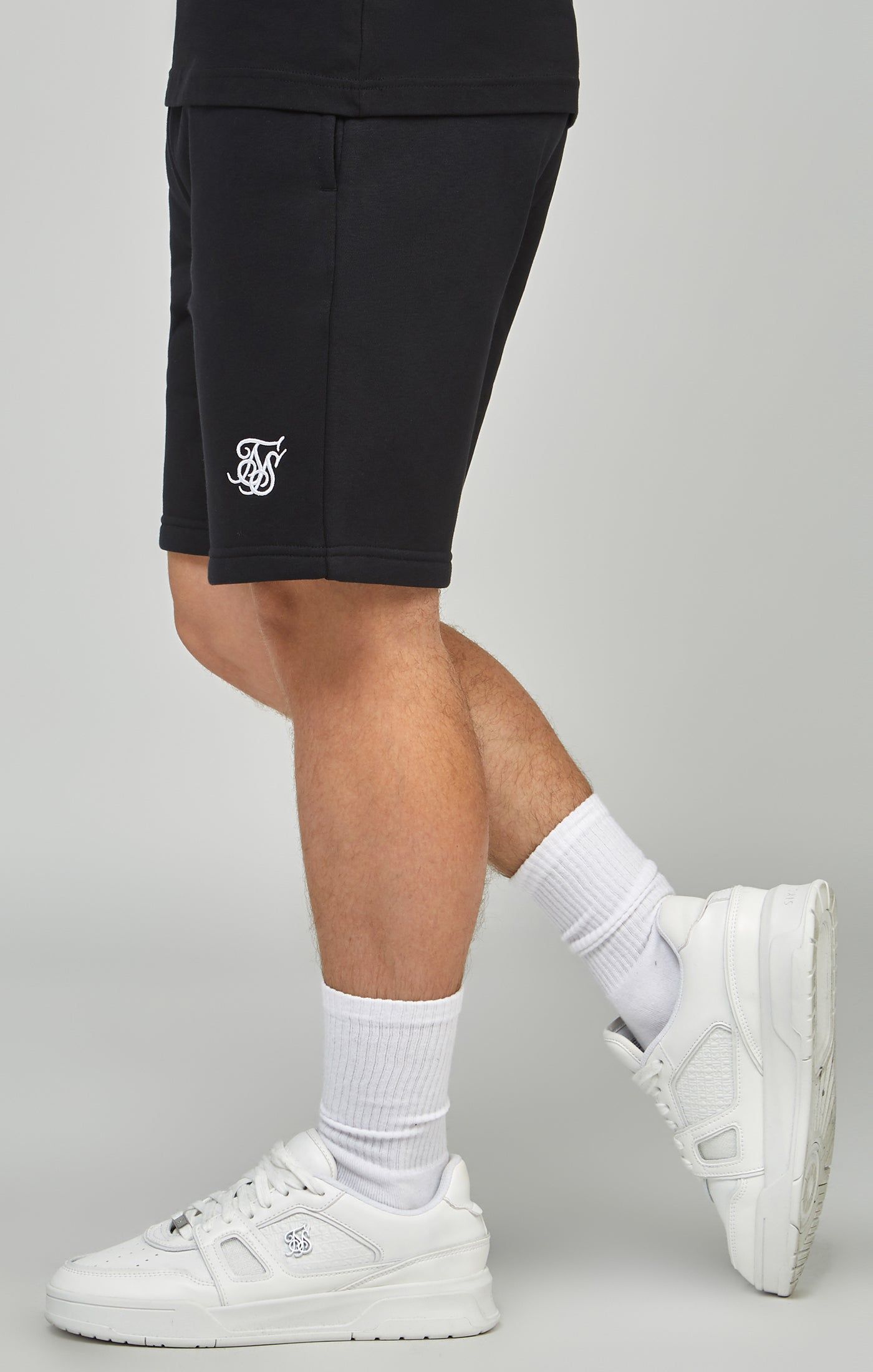 Boys Black Essentials Fleece Shorts sold by Siksilk product image thumbnail 2